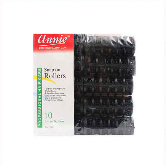 Rulos Annie Grande Negro (10 uds)