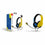 Auriculares con Micrófono PDP 500-162-YLBL-NA Amarillo Azul Negro