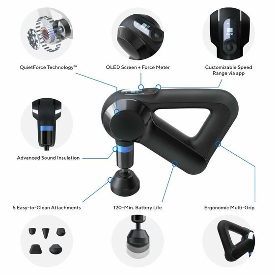 Pistola de Masaje para Relajación y Recuperación Muscular Therabody Elite Negro