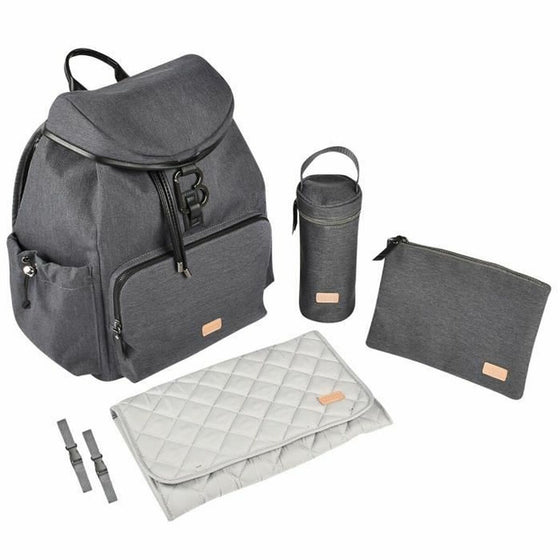 Bolso Cambiador de Pañales Béaba Vancouver Gris oscuro