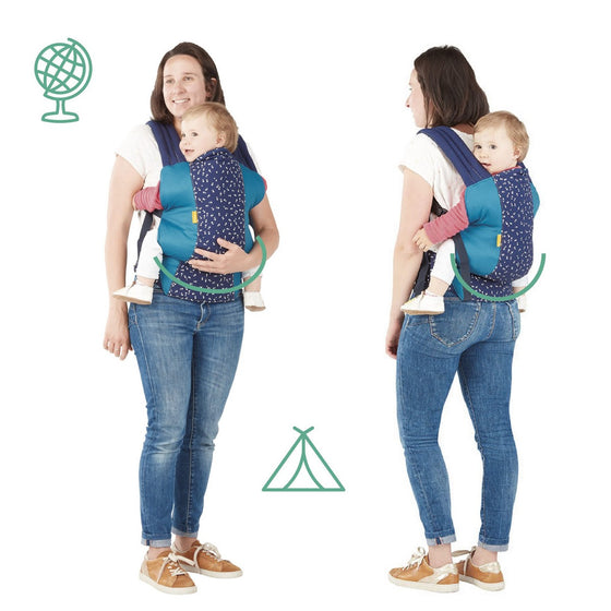 Mochila Portabebé Badabulle Easy & Go 15 kg Azul Ergonómico 0-4 Años