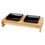 Comedero para Perro Trixie 24820 Doble Madera Cerámica 200 ml 28 x 5 x 15 cm
