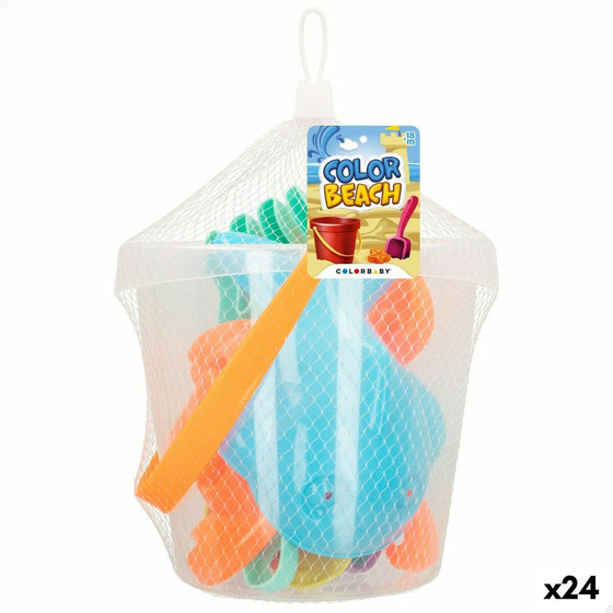 Set de Juguetes de Playa Colorbaby Ø 18 cm (24 Unidades)