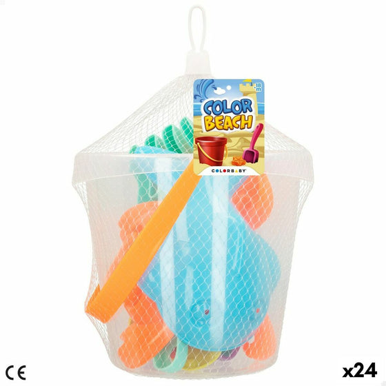 Set de Juguetes de Playa Colorbaby Ø 18 cm (24 Unidades)