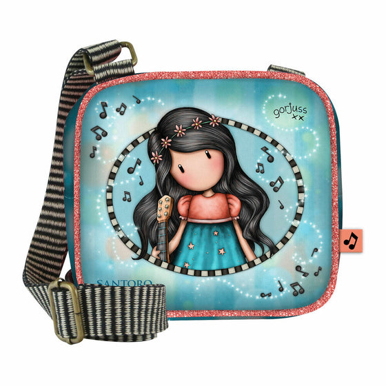 Bolso Bandolera Gorjuss This one's for you Turquesa 16.5 x 15 x 6.5 cm