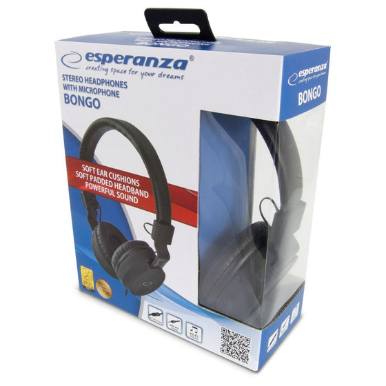 Auriculares con Micrófono Esperanza EH212K Negro