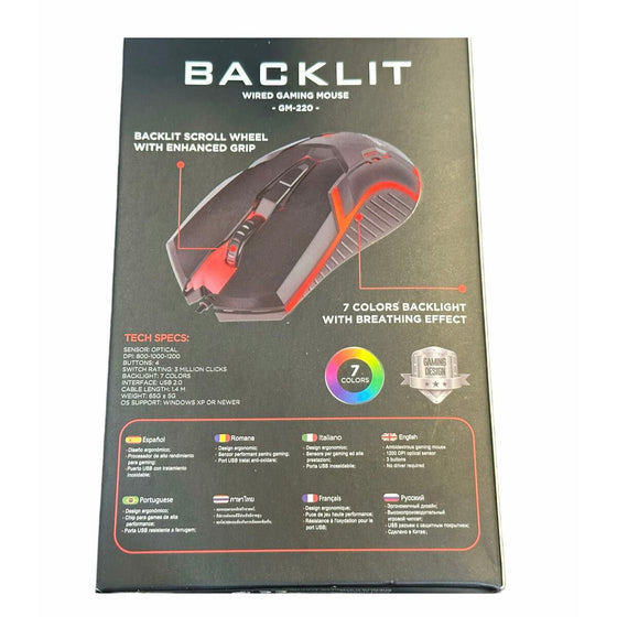 Ratón Gaming Xtrike Me GM220