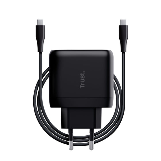 Cargador de Pared + Cable USB-C Trust Maxo Negro 65 W