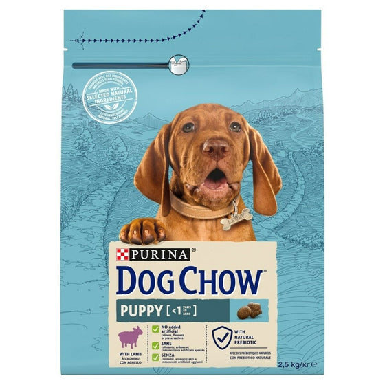 Pienso Purina Dog chow Cachorro/Junior Cordero 2,5 kg