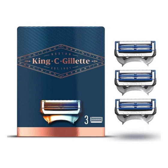 Recambios para Cuchilla de Afeitar King C Gillette Gillette King (3 uds)
