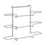Colgador para Puertas Metaltex Galileo Triple Portarrollos Metal (36 x 9 x 30 cm)