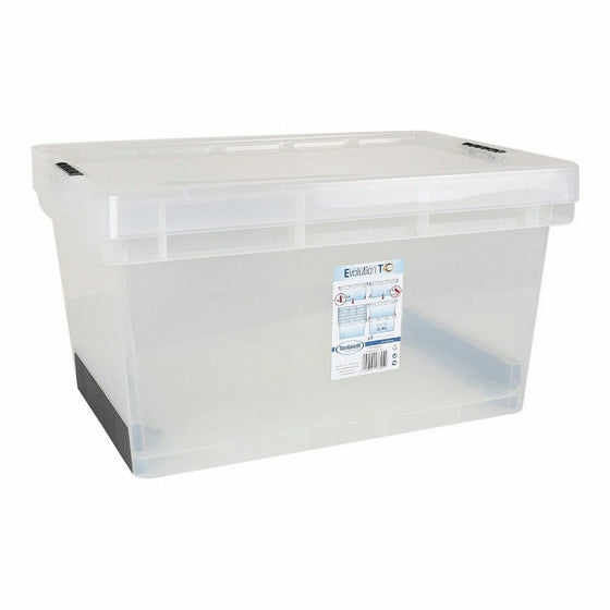 Caja de Almacenaje con Tapa Evolution Transparente 60 x 40 x 31 cm (60 x 40 x 30 cm)