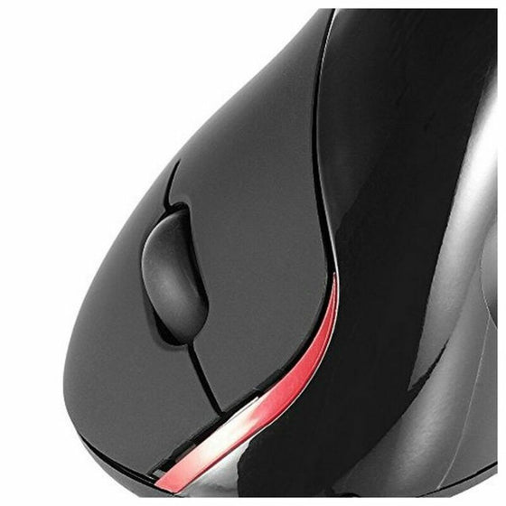 Ratón Ergonómico Óptico Ewent EW3156 1000 dpi USB Negro Negro/Rojo Rojo/Negro