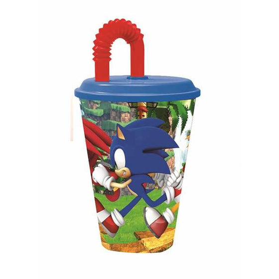 Vaso con Pajita Sonic 430 ml