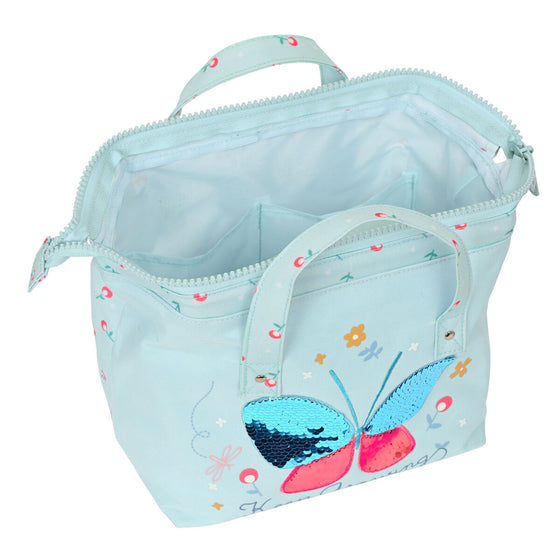Neceser Escolar BlackFit8 Mariposa 26.5 x 17.5 x 12.5 cm Azul