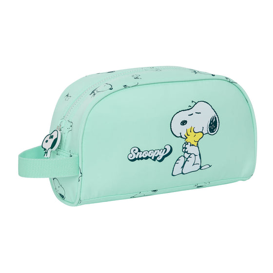 Neceser Escolar Snoopy Groovy Verde 26 x 16 x 9 cm