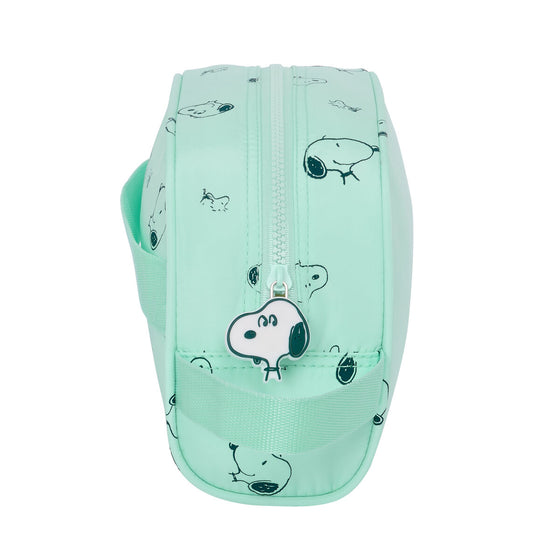 Neceser Escolar Snoopy Groovy Verde 26 x 16 x 9 cm