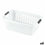 Cesto para la Ropa Sucia Con asas Blanco 70 L (6 Unidades)