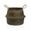 Cesta Decorativa Versa Negro Algas marinas Ø 28 cm