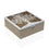 Caja para Infusiones Versa Árbol Metal Madera MDF 16,5 x 16,5 x 6 cm