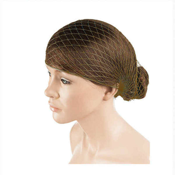 Redecilla para el Pelo Eurostil Red Triangular Triangular Elásticas Marrón