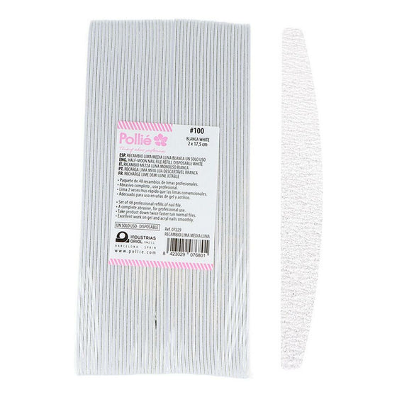 Lima de uñas Eurostil 48 REC. media luna (48 uds)