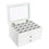 Caja-Joyero DKD Home Decor Cristal Blanco Madera MDF 25 x 19 x 15 cm