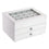 Caja-Joyero DKD Home Decor Cristal Blanco Madera MDF 25 x 19 x 15 cm