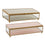 Caja-Joyero DKD Home Decor New Hygge Cristal Beige Rosa Metal 25 x 10 x 5 cm (2 Unidades)