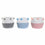 Cesta DKD Home Decor Gris Azul cielo Rosa claro Madera Pompones 30 x 30 x 26 cm (3 Piezas)