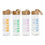 Botella de Cristal DKD Home Decor Water Bambú (4 pcs) (580 ml)