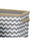 Juego de Cestas DKD Home Decor 36 x 31 x 20 cm Gris Poliéster Zig-zag Blanco Jute Boho