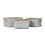 Juego de Cestas DKD Home Decor 36 x 31 x 20 cm Gris Poliéster Zig-zag Blanco Jute Boho