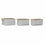 Juego de Cestas DKD Home Decor 36 x 31 x 20 cm Gris Poliéster Zig-zag Blanco Jute Boho