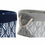 Cesta DKD Home Decor 8424001856411 Blanco Gris Azul marino Hoja de planta Boho 29 x 29 x 22 cm (2 Unidades)