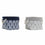 Cesta DKD Home Decor 8424001856411 Blanco Gris Azul marino Hoja de planta Boho 29 x 29 x 22 cm (2 Unidades)