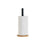 Portarrollo de Papel de Cocina DKD Home Decor Negro Natural Bambú Acero Inoxidable 15 x 15 x 34 cm