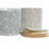Azucarero DKD Home Decor Beige Gris Natural Bambú Gres 4 Piezas 9,5 x 9,5 x 9,5 cm