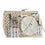 Cesta DKD Home Decor Mimbre Pícnic Beige Poliéster Blanco (44 x 28 x 19 cm)