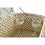 Cesta DKD Home Decor Mimbre Pícnic Beige Poliéster Blanco (44 x 28 x 19 cm)