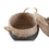 Juego de Cestas DKD Home Decor Gris Natural Bicolor Hierba marina Boho 41 x 41 x 33 cm (2 Unidades)