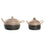 Juego de Cestas DKD Home Decor Gris Natural Bicolor Hierba marina Boho 41 x 41 x 33 cm (2 Unidades)