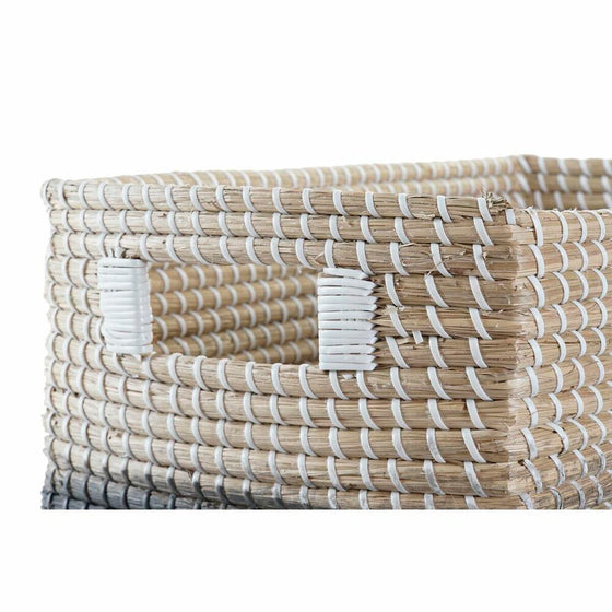 Cesta DKD Home Decor 48 x 28 x 31 cm Natural Negro Boho