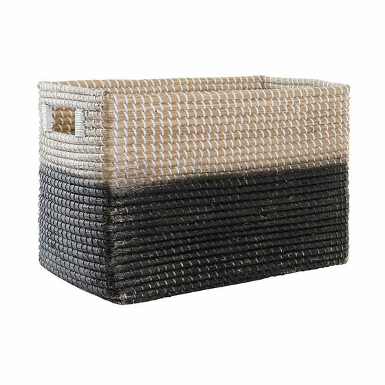 Cesta DKD Home Decor 48 x 28 x 31 cm Natural Negro Boho