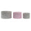 Juego de Cestas DKD Home Decor Gris Rosa Polipropileno 27 x 27 x 17 cm