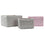 Juego de Cestas DKD Home Decor 30 x 23 x 18 cm Plateado Gris Rosa Polipropileno
