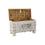 Arcón DKD Home Decor Blanco Latón Madera de mango 89 x 40 x 48 cm