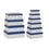 Set de Cajas Organizadoras Apilables DKD Home Decor Marino Blanco Azul marino Cartón (43,5 x 33,5 x 15,5 cm)