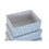 Set de Cajas Organizadoras Apilables DKD Home Decor Blanco Azul cielo Infantil Cartón (43,5 x 33,5 x 15,5 cm)