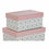 Set de Cajas Organizadoras Apilables DKD Home Decor Dorado Blanco Rosa claro Cartón (43,5 x 33,5 x 15,5 cm)